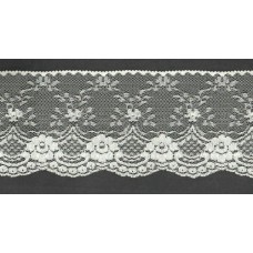 4 Inch Flat Lace, Ivory (125 YARDS FULL SPOOL) MADE IN USA